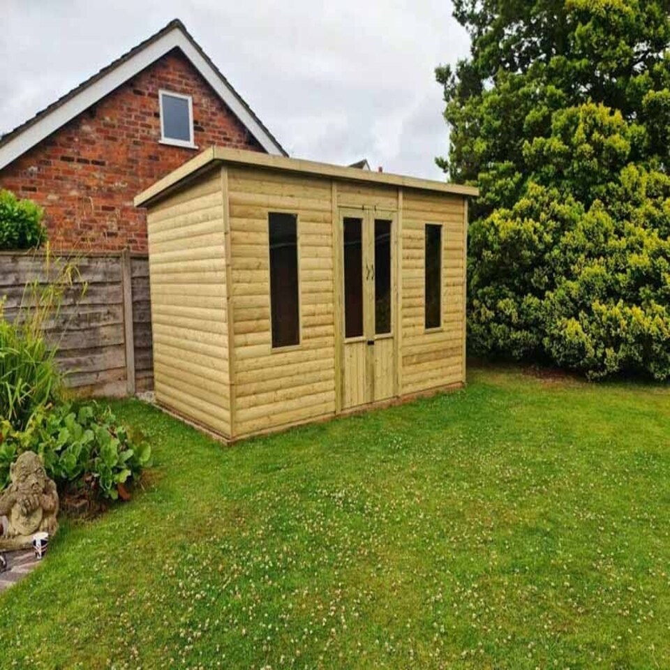 image 1 of 10 X 10 BAKEWELL SUMMERHOUSE - L304.8 x W304.8 x H304.8 cm Brown