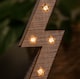 image 5 of Set of 3 Battery Operated Light up Wooden Christmas Trees with Warm White LEDs