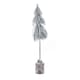 image 1 of Small Snowy Tree in Wood Log - Plastic - Height 35 cm - Brown
