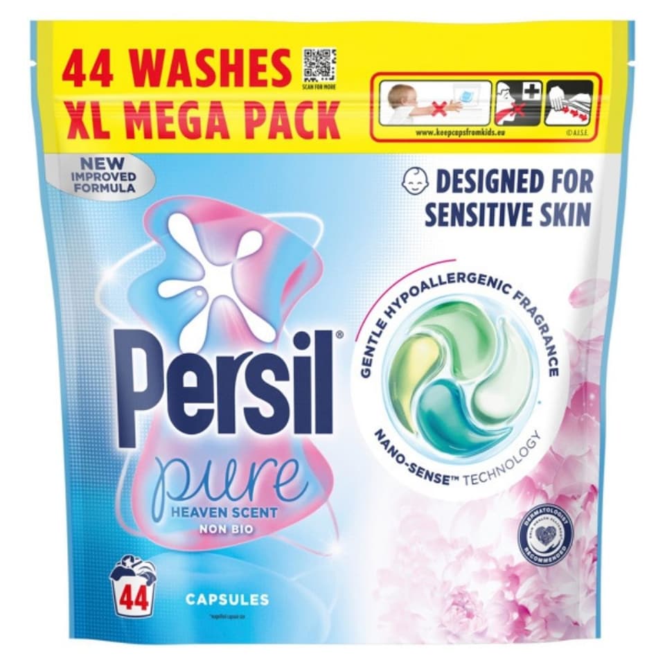 image 1 of Persil Non-Bio Capsules Pure Heaven Scent Assorted 44 Wash