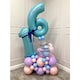 image 2 of Pastel Blue Number 6 Helium Foil Giant Balloon 66cm / 26 in