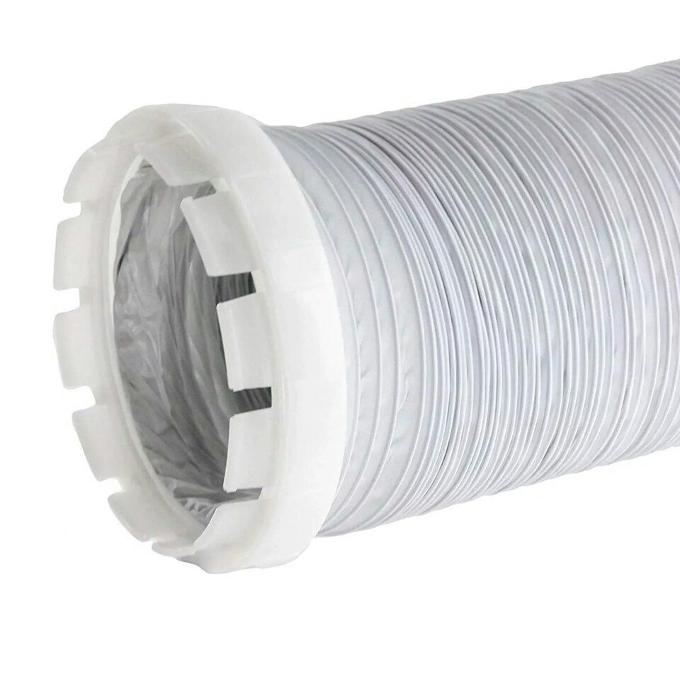 image 1 of SPARES2GO Universal 4m Tumble Dryer Vent Hose + Connection Adapter Kit