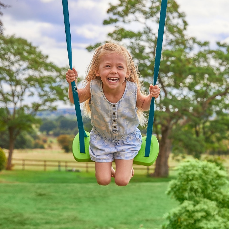 image 1 of TP Kingswood Double Squarewood Swing Set with Glider - FSC® certified