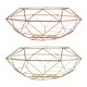 image 2 of Geometric Copper Finish Wide Fruit Basket, Functional Design Unique Fruit Basket, Contemporary Fruit Basket Multi