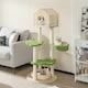 image 4 of COSTWAY Wooden 5-Layer Cat Tree 139 cm Cat Activity Center