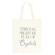 image 1 of Something Different Full Of Crystals Cotton Tote Bag - Black/White - One Size | Black