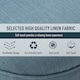 image 5 of HOMCOM Fabric Single Sofa Upholstered with Pillow Wood Leg Blue