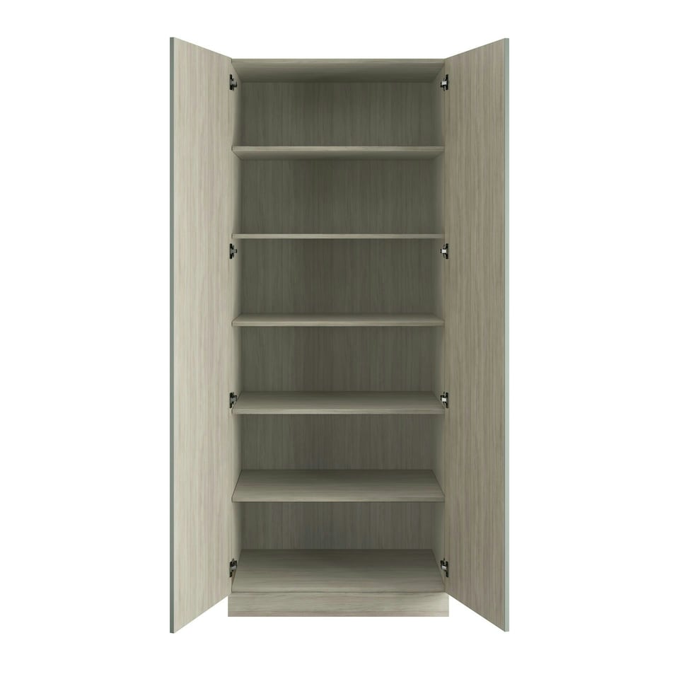 image 1 of Shaker Sage Green Double Wardrobe with Shelves Green