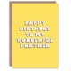 image 1 of Wonderful Bright Fun Hippie Letters Partner Birthday Card