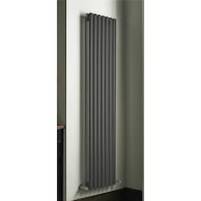 1800mm (H) x 420mm (W) - Anthracite Vertical Radiator (Paris) - DOUBLE Panel - (1.8m x 0.42m) - Depth 79mm