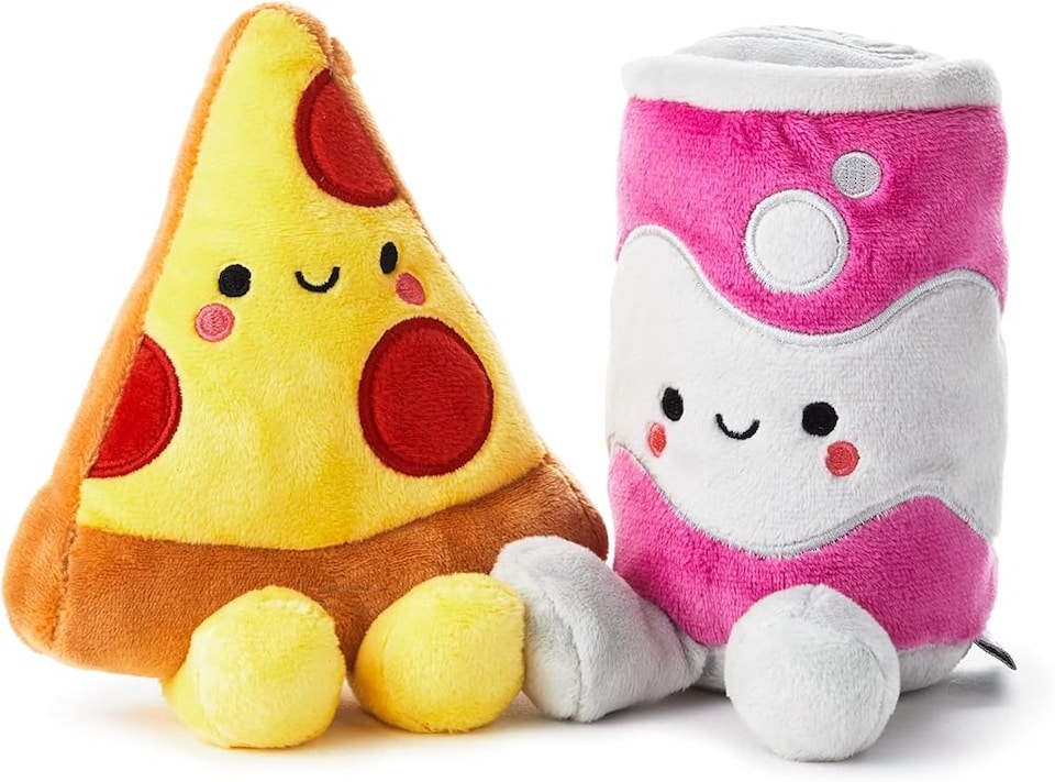 image 1 of Better Together Pizza and Pop Soft Toy Set of 2 Gift Mothers Day, Birthday, Valentines Day, Anniversary