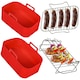 image 5 of SPARES2GO Basket Drawer Liner and Multi Layer Shelf Racks Skewer Rack Set for Air Fryer