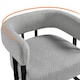 image 5 of Yaheetech Boucle Barrel Accent Chair with Metal Legs Lumbar Pillow | Grey