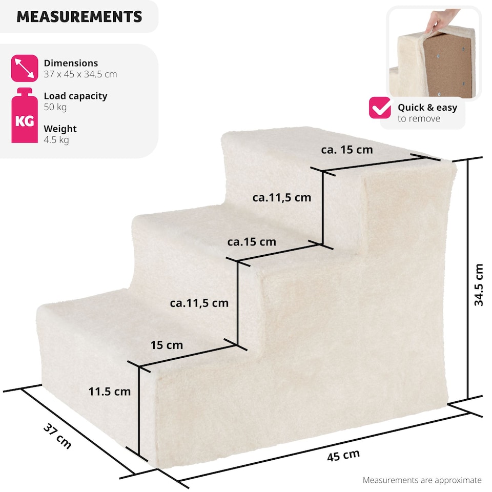 image 1 of Dog Steps Paw Path - staircase for dogs and cats | Cream | sand | 45 x 37 x 34,50 cm | 1