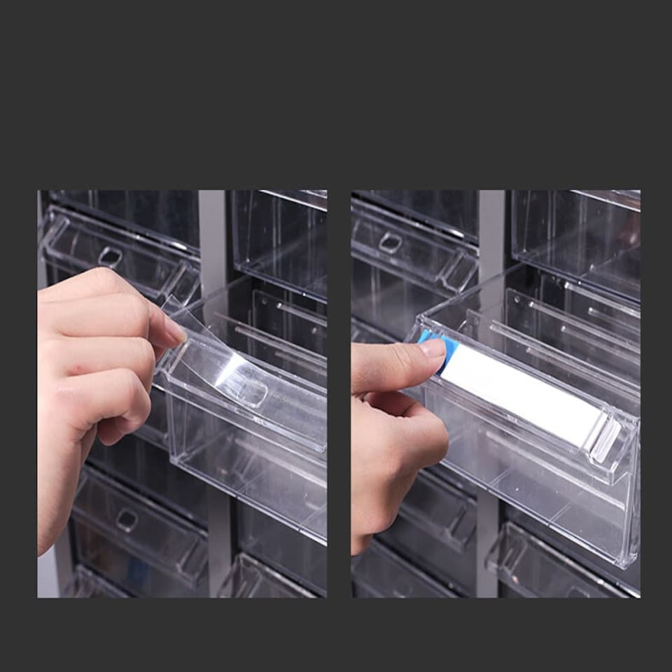 image 1 of Blue 75 Drawers Parts Cabinet Storage Unit