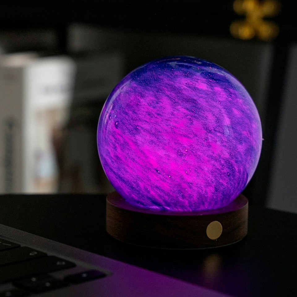 image 1 of Gingko Mini AstraGlass Desk Lamp Multi | Galaxy Breeze