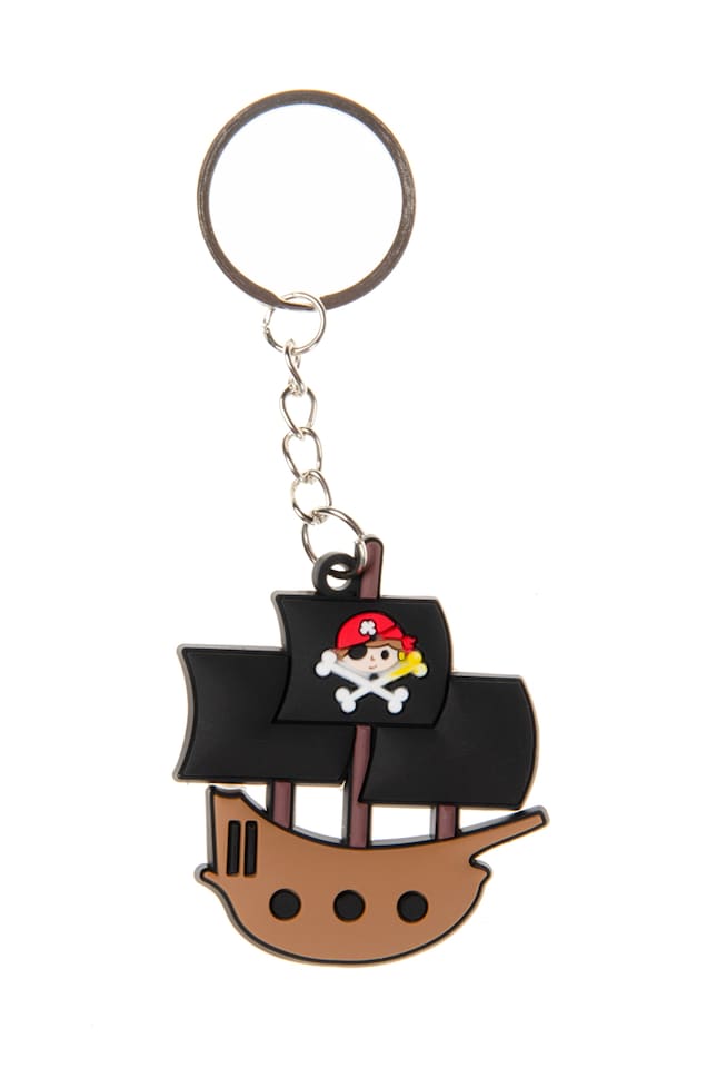 image 1 of Pack of 12 Pirate Theme Keychains - Treat or Trick Theme Party Bag Filler