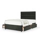 image 1 of Super Ortho Orthopaedic Charcoal Linen 4 Drawer Divan Set And Milan Headboard Super King