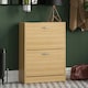 image 2 of Vida Designs 2 Drawer Shoe Cabinet Shoe Rack Storage Cupboard, Pine