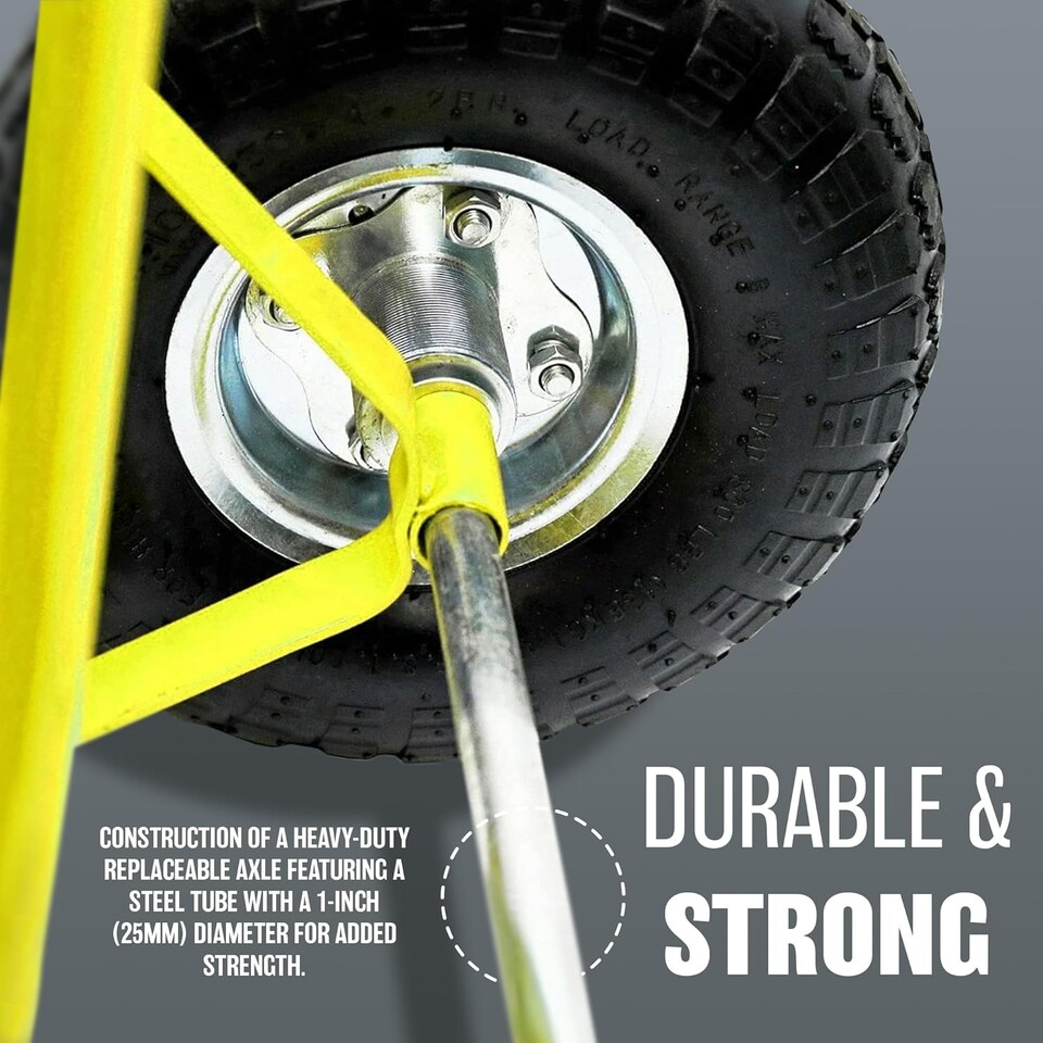 image 1 of 600lb Heavy Duty Sack Truck Industrial Hand Trolley With Pneumatic Tyre Wheels Lifitng Pulling Cart
