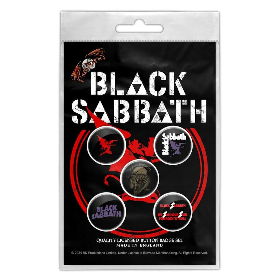 Black Sabbath Button Badge Pack: Red Devil - Accessories N/A