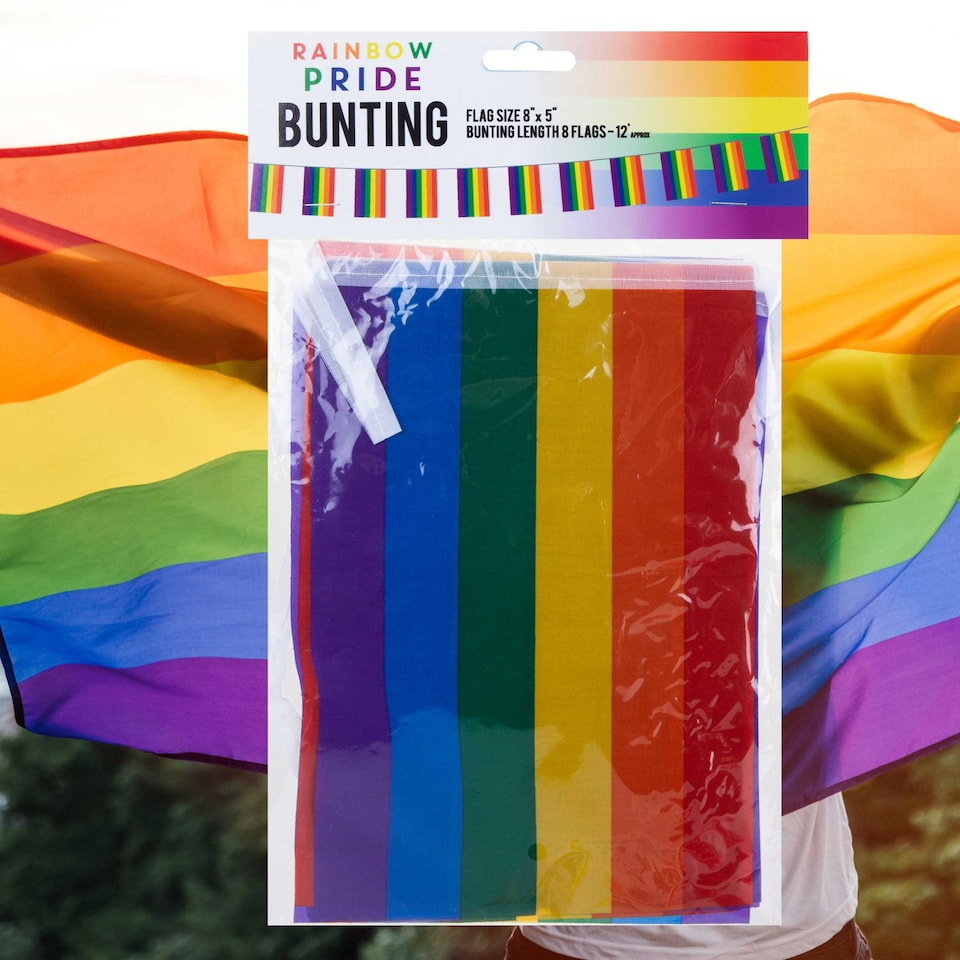 image 1 of VFM e-Store Rainbow Pride Bunting Flags 12ft