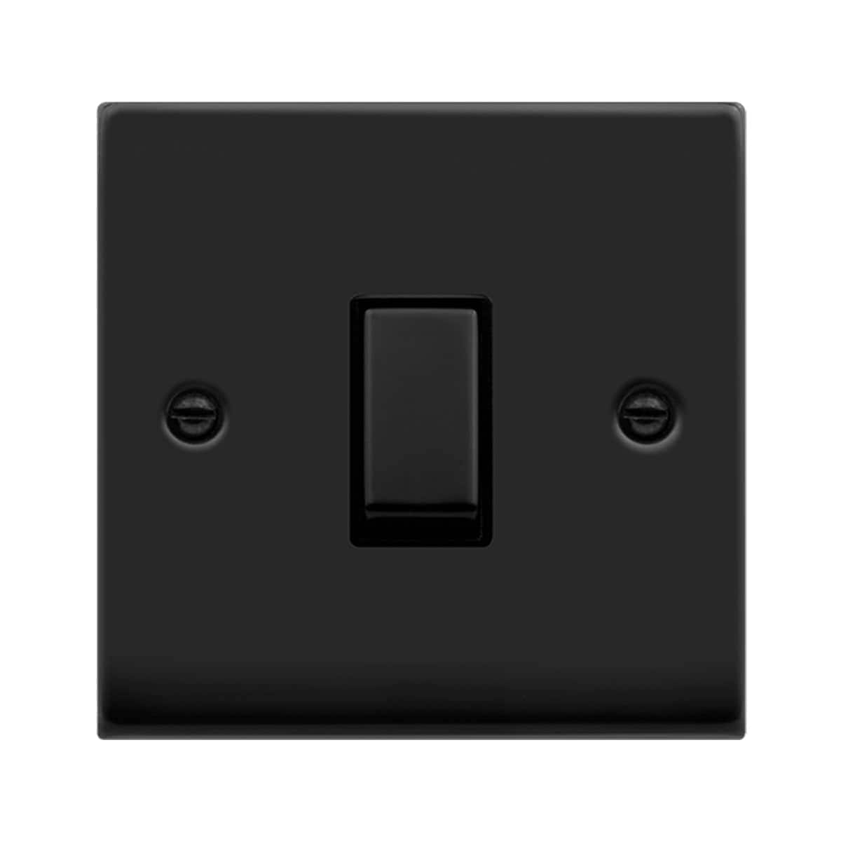 SE HOME Matt Black 1 Gang 20A Ingot DP Switch Black Matt Black