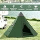 image 8 of Outsunny 6-7 Person Large Family Party Camping Tent with Carrying Bag Orange | Orange