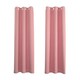 image 1 of Pink Eyelet Curtains - Thermal Blackout Curtains  - 66 x 84 Inch Drop - 2 Panel Pink