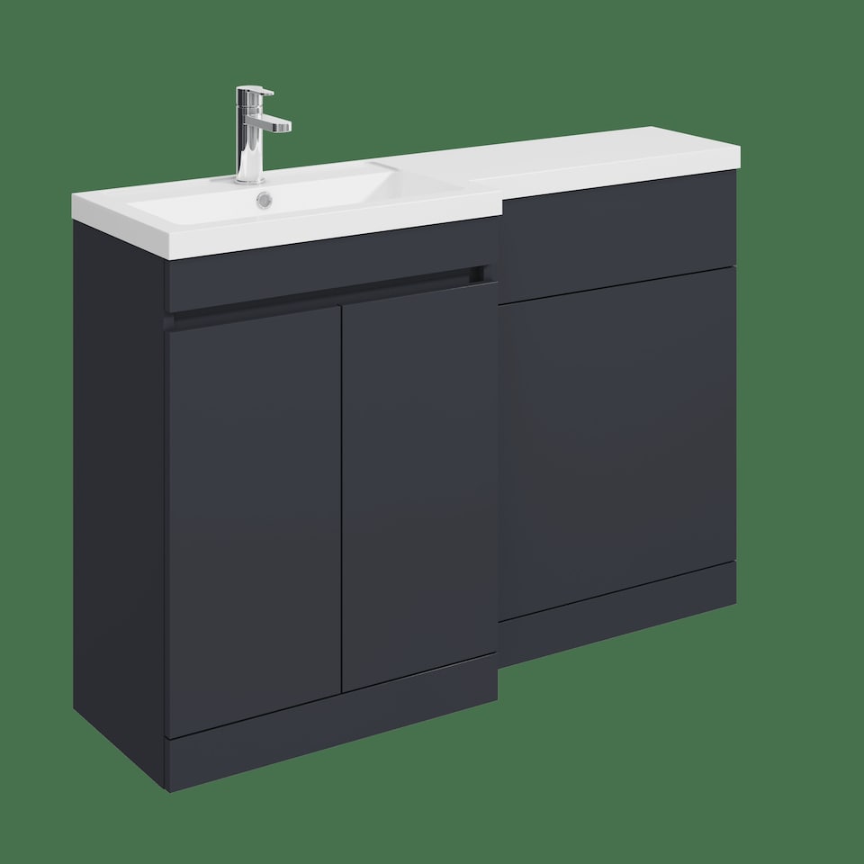 image 1 of Balterley Floor Standing Compact Unit with Left Hand Polymarble Basin