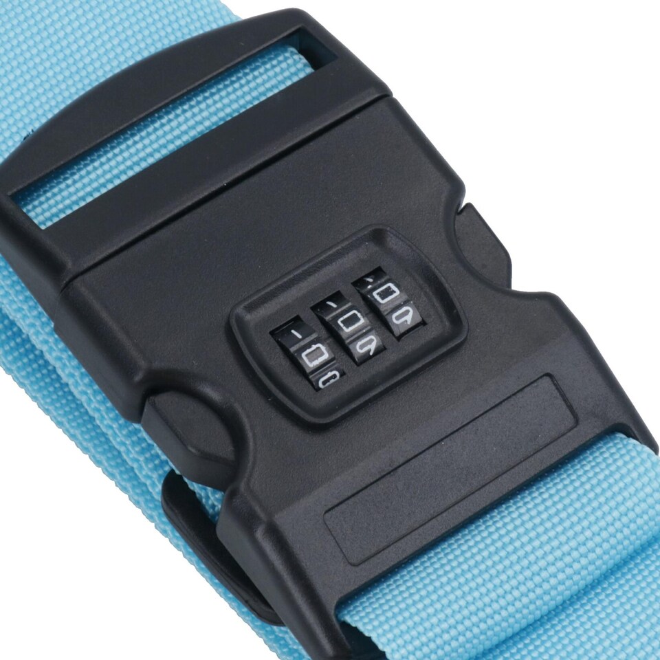 image 1 of Adjustable Anti theft Combination Luggage Lock Strap Suitcase Baggage Secure 1pc