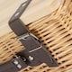 image 5 of 41cm Buff Willow Empty Picnic Basket with Pinewood Lid