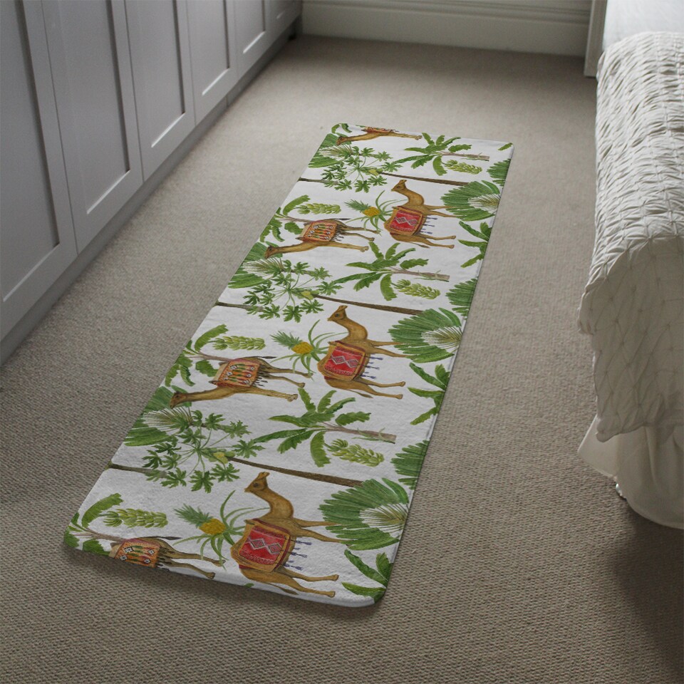 image 1 of Camels & Palm Trees Runner Rug | Multi