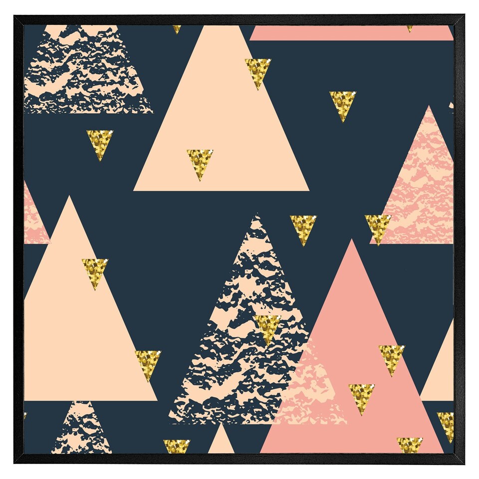 image 1 of Triangle pattern (Picutre Frame) Brown | XL