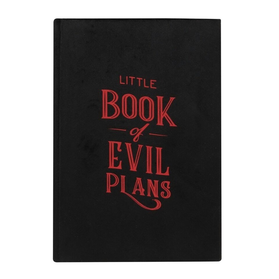 image 1 of Something Different Little Book of Evil Plans Velvet A5 Notebook - Black - One Size