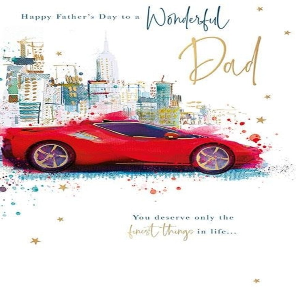 Words 'n' Wishes Father's Day Card for Dad, Sentimental Card for Father's Day, 23.5 x 16.5 cm,