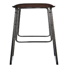 Interiors by Premier Versatile Design Mocha Bar Stool With Gunmetal Legs, Durable Bar Stool, Sleek Minimalist Kitchen Stool