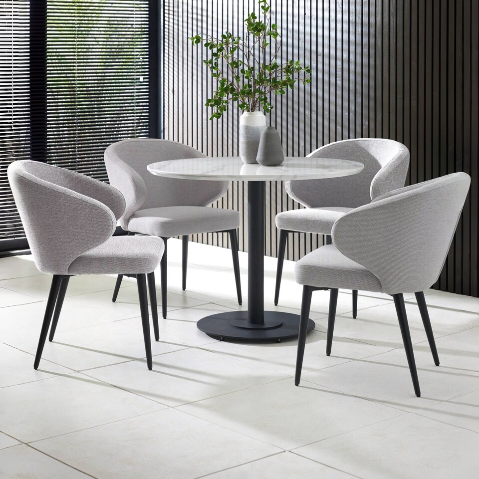 image 1 of Luca 100cm Round Dining Table White