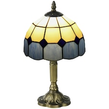 HOMCOM Antique Table Lamp, for Bedroom Bedside, Bulb not Included, Blue