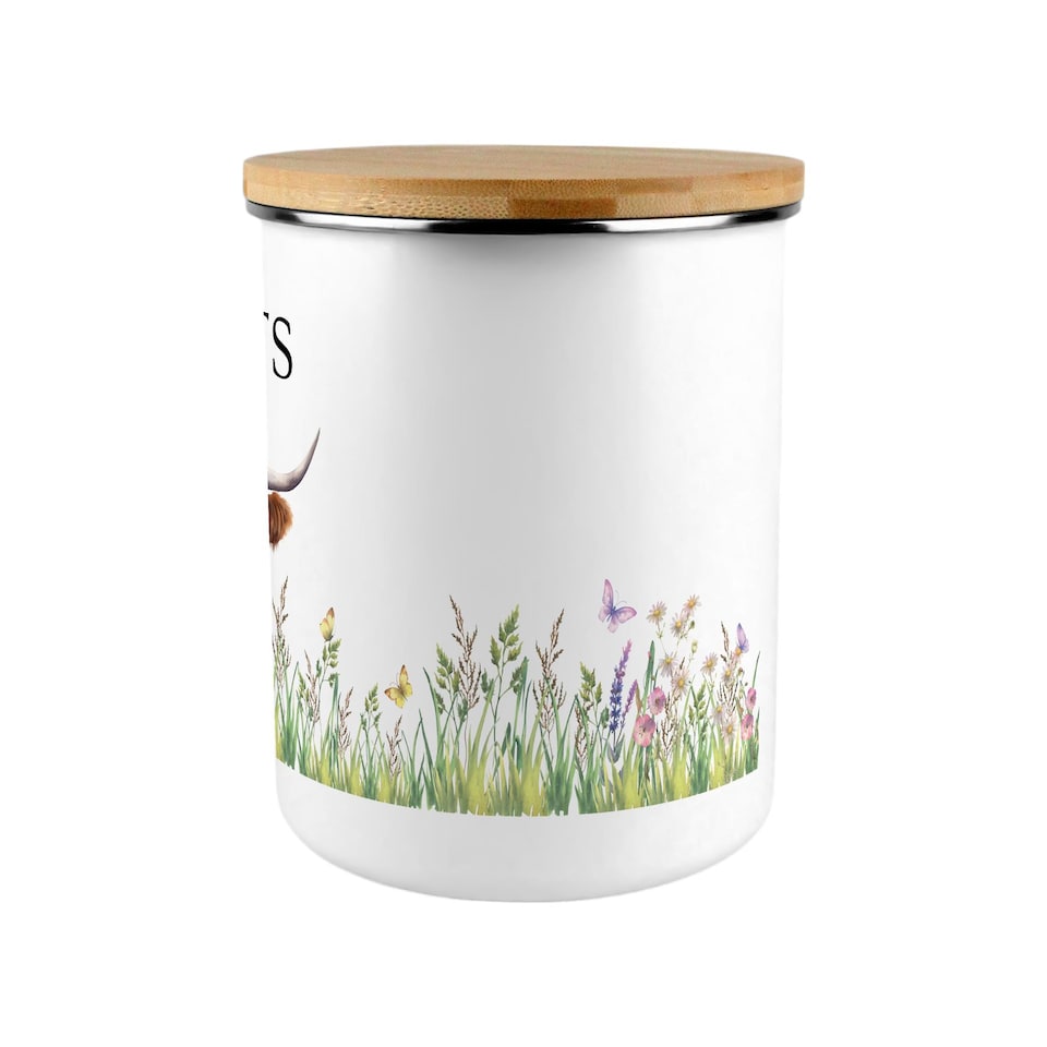 image 1 of Highland Cow & Calf Dishwasher Tablets Storage Tin