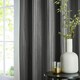 image 3 of Paoletti Corinthian Velvet Room Darkening Dove Grey Eyelet Curtains 168 x 137 cm Multi