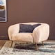 image 3 of Interiors by Premier Dark Beige Velvet Armchair, Foaming Seat With Gold Legs For Comfortable Seating, Living Room Accent Chair