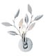 image 2 of Modern Birch Chrome Wall Light Fixture with Clear and White Leaves | Chrome
