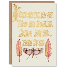 Model Book of Calligraphy Art Card Chard and Red Winged Grasshopper