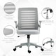 image 4 of Vinsetto Mesh Office Chair Home Swivel Task Chair with Arm, Grey