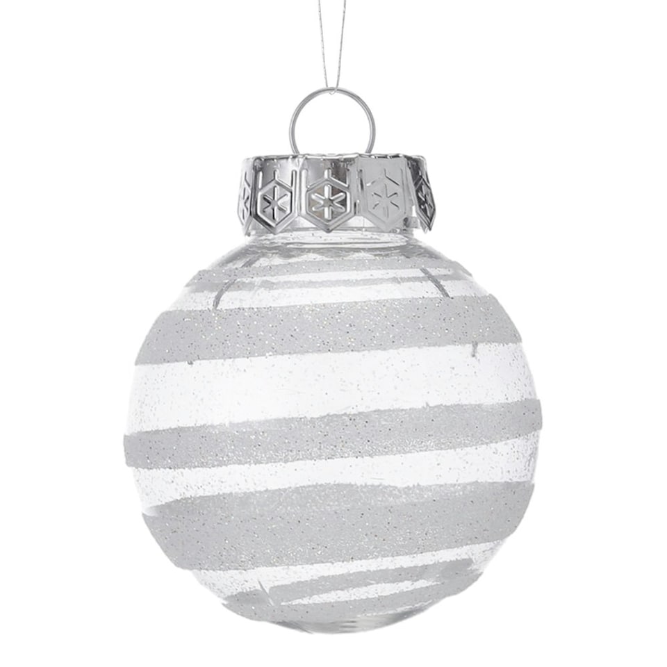 image 1 of Living and Home 25Pcs Christmas Ball Ornament Set - Pink & Silver