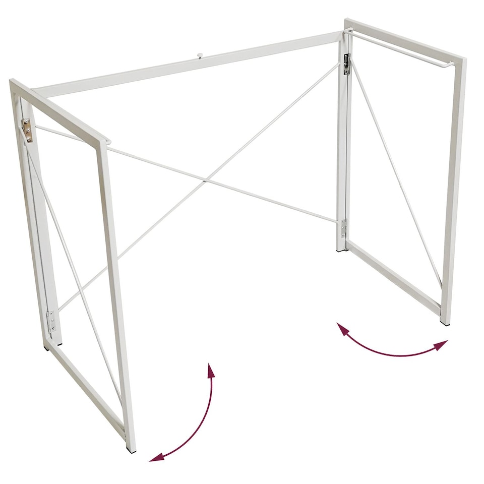 image 1 of House of Home Folding Computer Writing Desk White Wooden Foldable Study Coffee Table Laptop Office | White