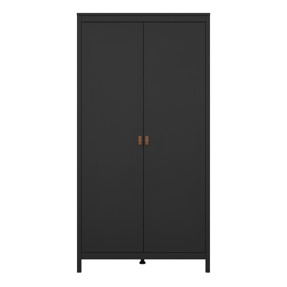 image 1 of Barcelona Wardrobe with 2 Doors in Matt Black
