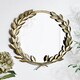 image 1 of Laurent Botanical Gold Round Mirror Gold