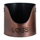 image 3 of Hill Interiors Three Piece Fire Wood Bucket Set - Copper - One Size